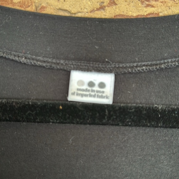 Three Dots Black Drape Neck Top - Picture 3 of 5